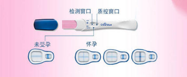 可麗藍(lán)驗(yàn)孕棒結(jié)果示意圖